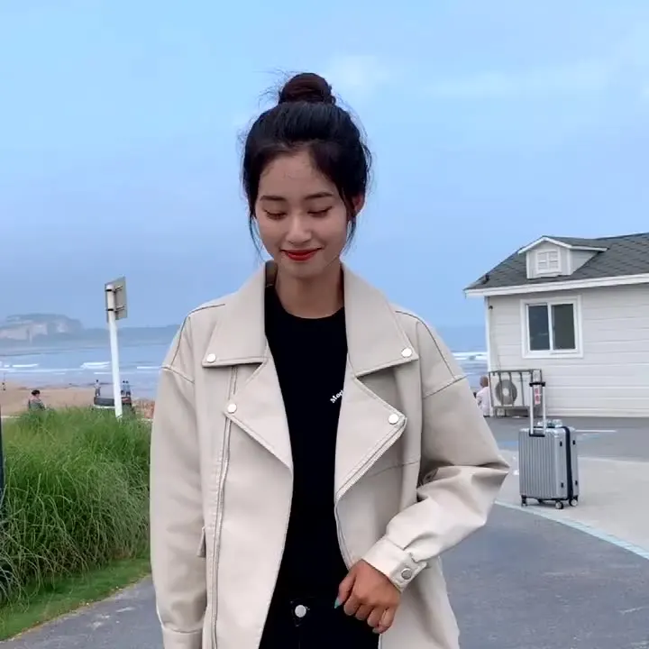 

Кожаные куртки женские зимние пальто женские замшевые мягкие женские бомберы облегающие повседневные короткие теплые средней длины верхняя одежда в западном стиле