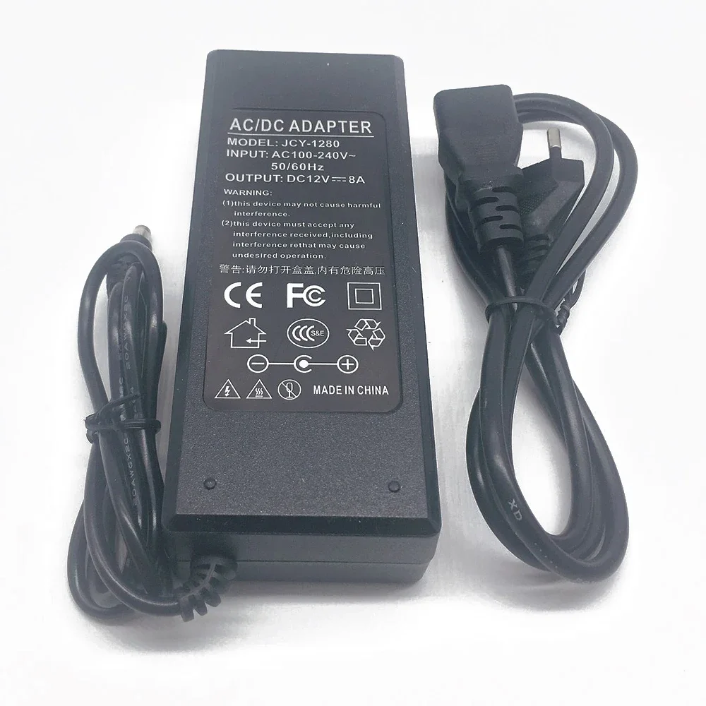 조명 변압기 전원 공급 어댑터 컨버터 충전기, LED 스트립 조명용, AC 100V - 240V to DC 12V, 1A, 2A, 3A, 5A, 6A, 8A, 1 x