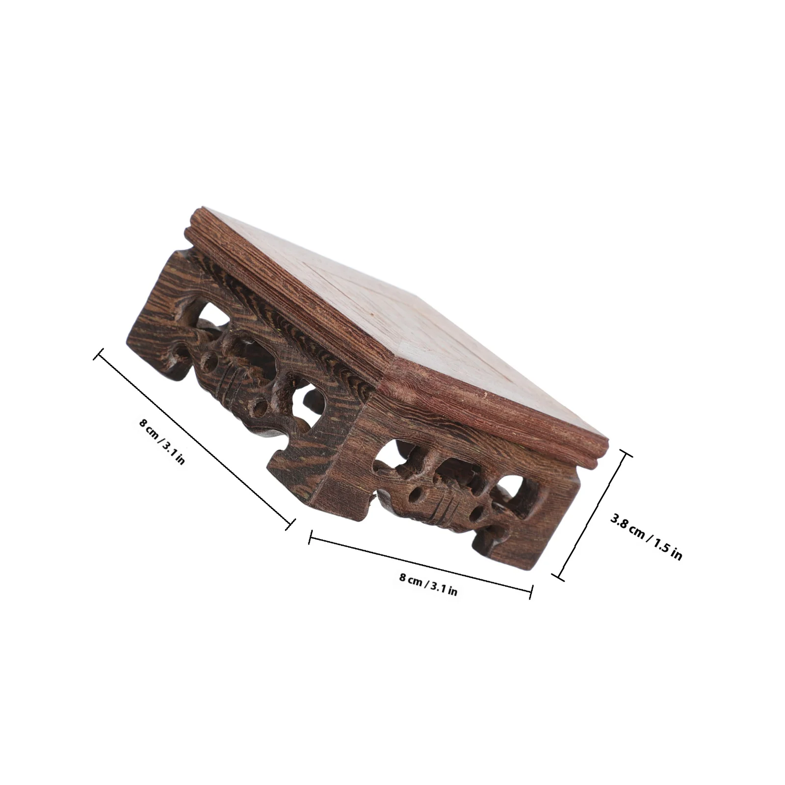1Pcs Wooden Buddha Base Display Stand for Jade Craft Teapot Holder Home Decorative Storage Rack Wood Display Base