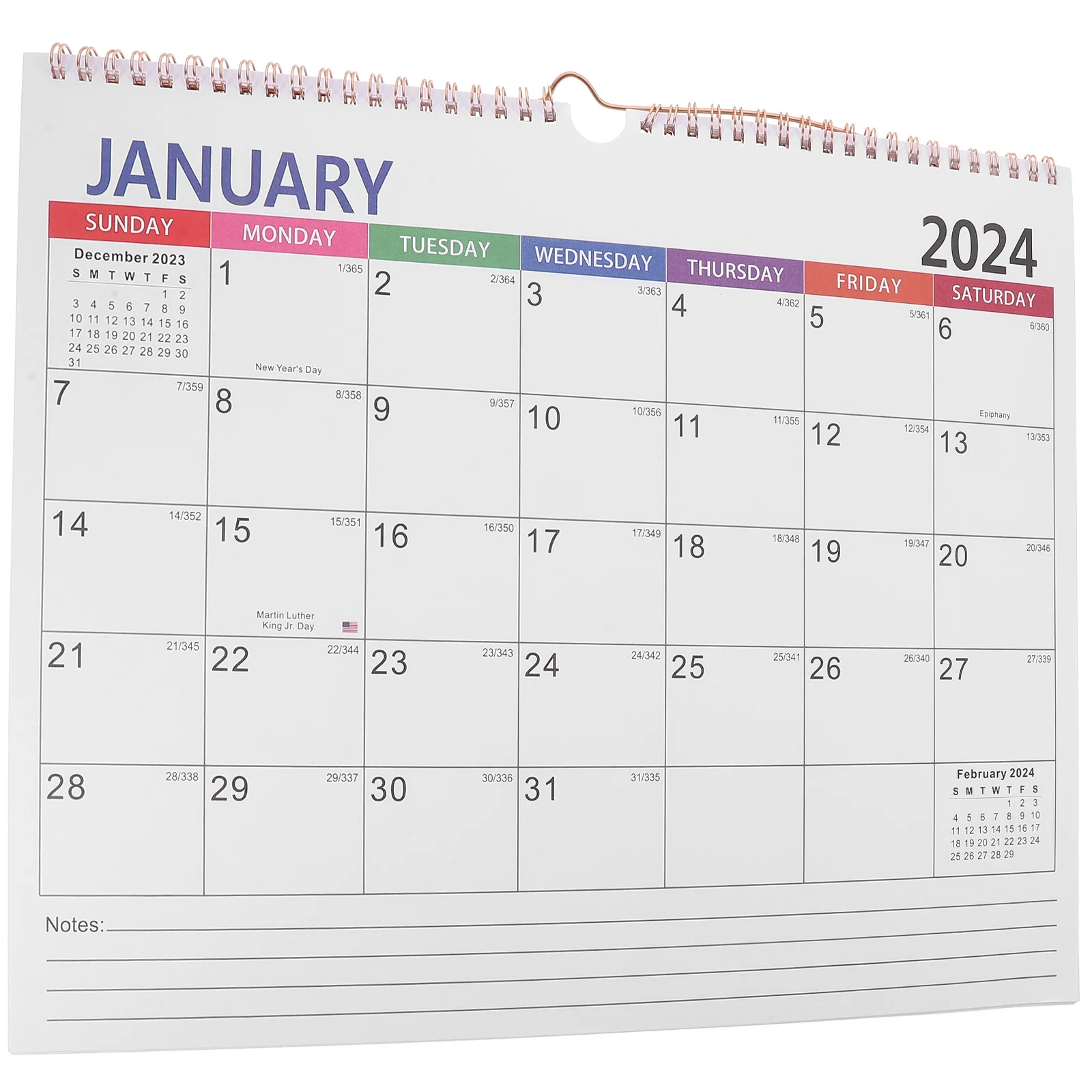 

Wall Calendar 2023 2024 Sturdy Paper Material Monthly Hanging Calendar for Office Classroom Home Daily Use Appointment Countdown