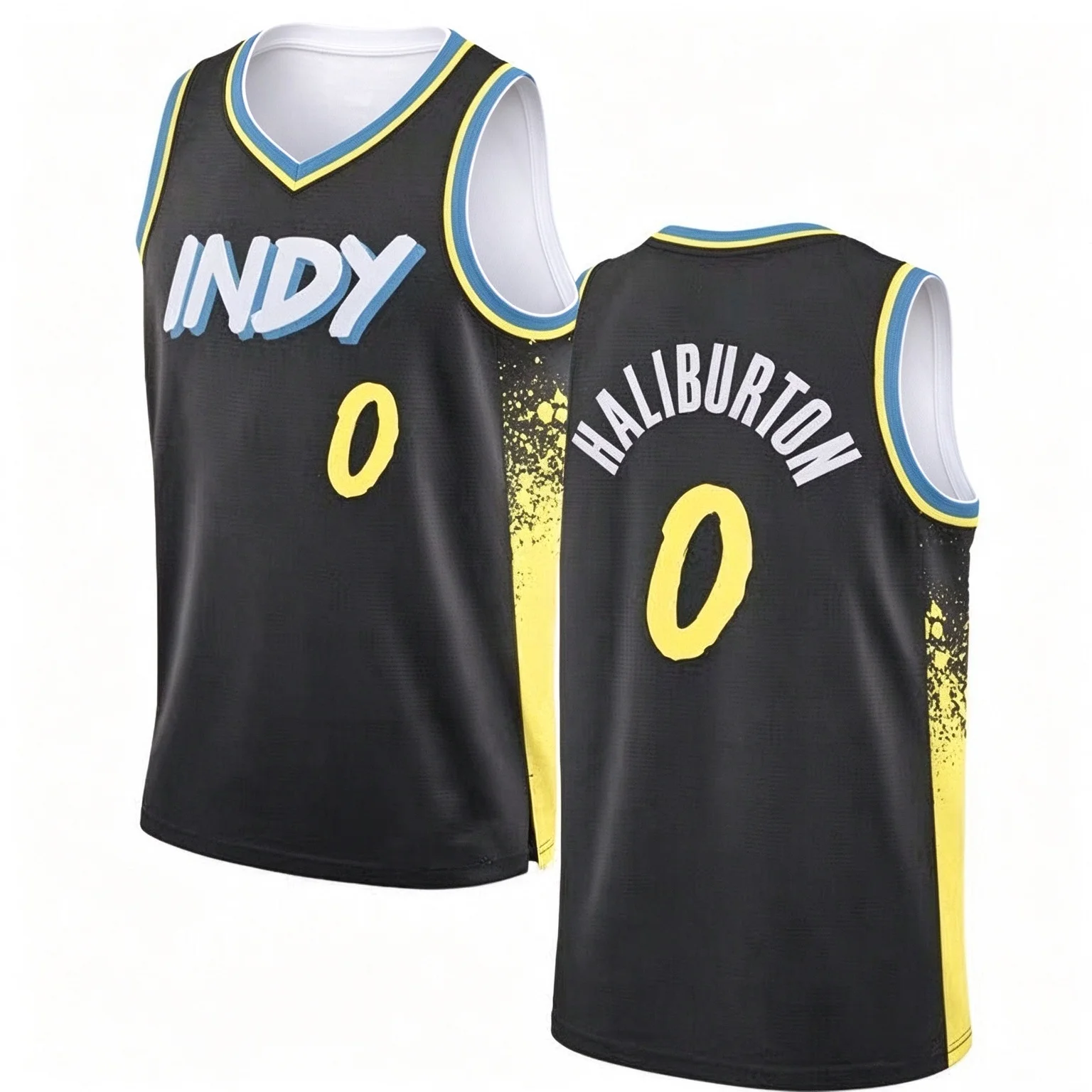 2026 Halliburton Basketball Jersey Indiana Vest Quick Drying Sports Staff Training Vest Yellow Family Parent-child Outfit
