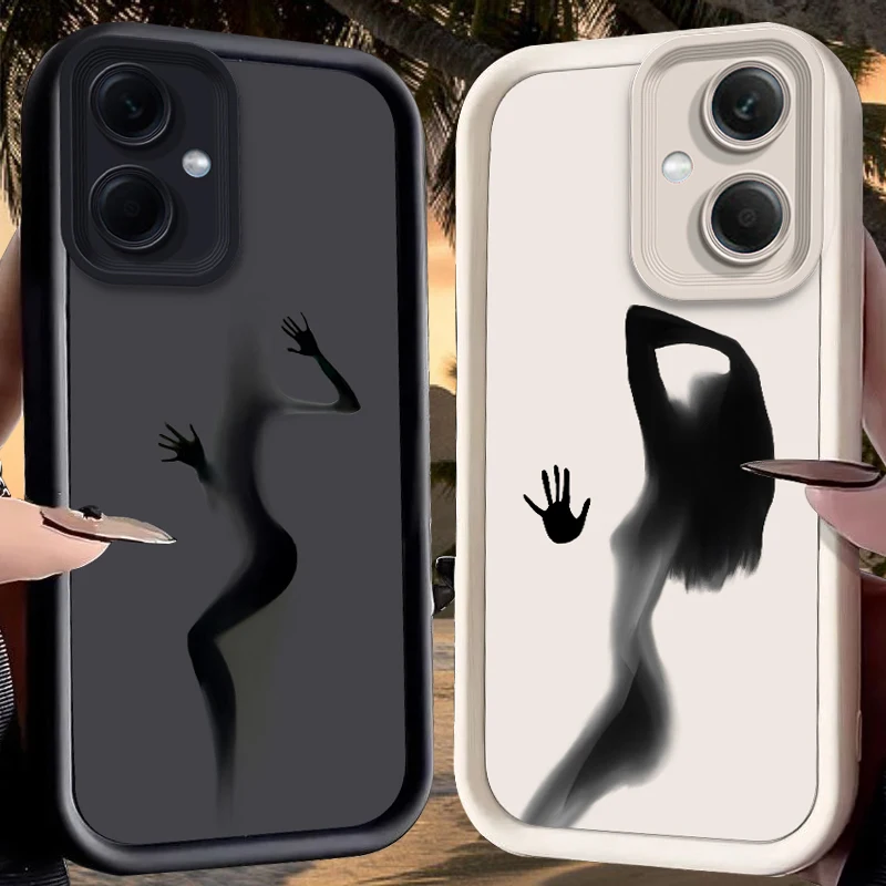 

Flirting Shadow Case for Xiaomi Redmi Note 14 13 12 Turbo 11S 4G 11 10 Pro Plus 9 14C 13C 12C 9C A2 A1 Silicone Soft Cover Funda