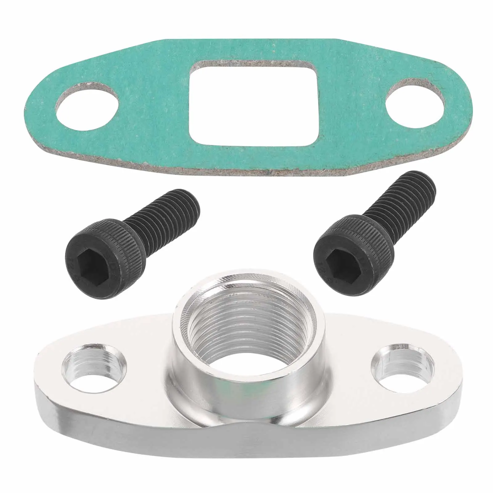 

1 set 1 Set Turbo Oil Drain Flange Set Gasket For Car Turbo Accessories Ft03-1/2Npt Durable Lightweight Efficient Engine Valve