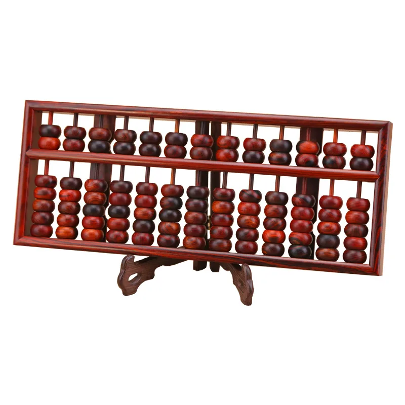 Red Wooden Antique Collection Decoration, Red Acid Branch Abacus for Wealth and Feng Shui Ornaments