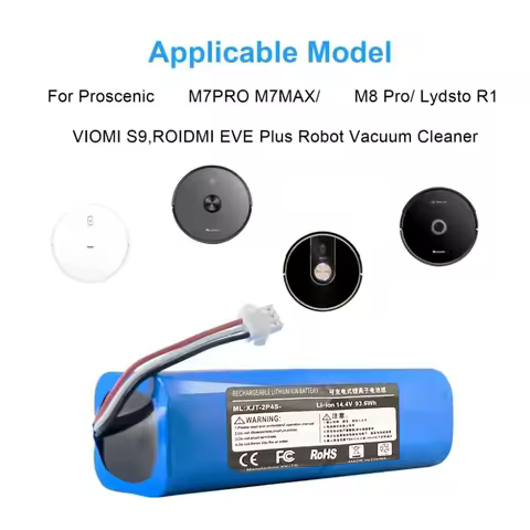 14.4V Original new Li-ion Battery For Lydsto R1,Roidmi Eve Plus ,VIOMI S9 Proscenic M7 MAX, M7 Pro,M8 Pro,U6,Vacuum Cleaner