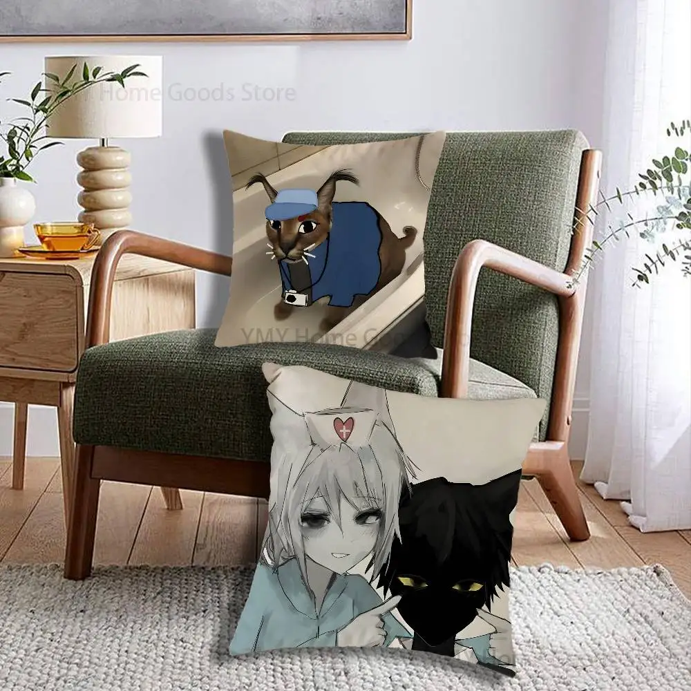 A-Animal Hospital Secretary Secret Agent Print Throw Pillow Cover Square Cushion Case for Living Room Bedroom Decor