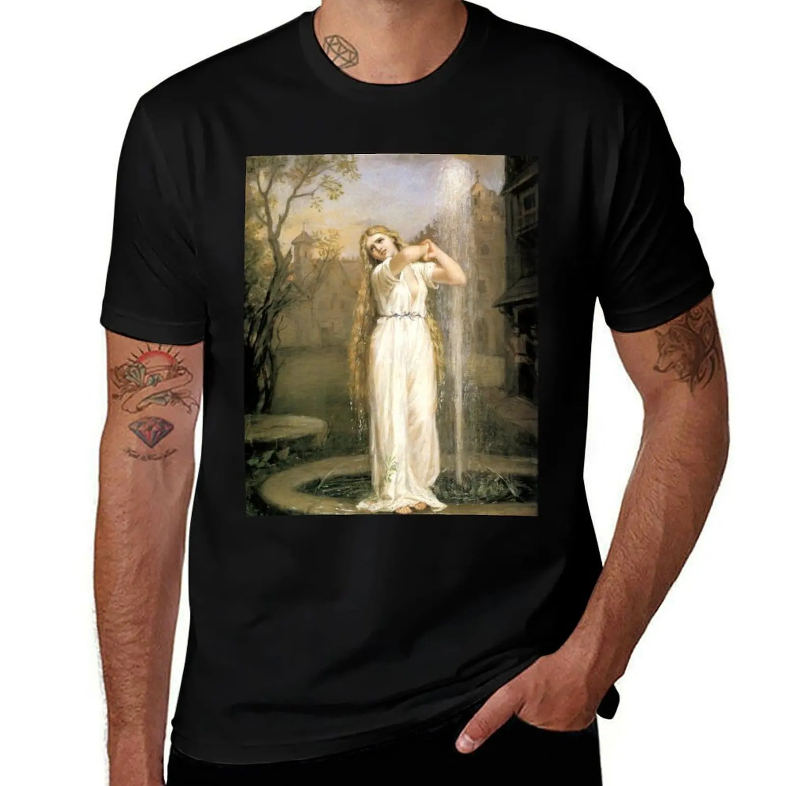 

Undine - John William Waterhouse T-Shirt baggy shirts valentines boutique clothes Blouse plus size tops t shirt men 100℅ cotton
