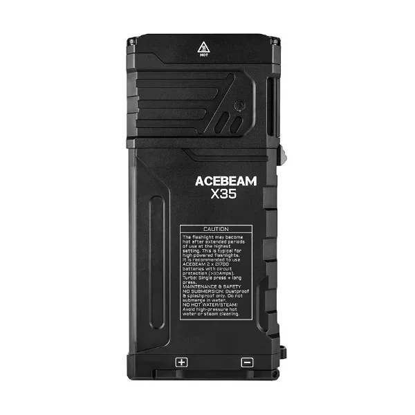 Acebeam X35 20,000lm 3pcs XHP70.2 LEDs Searching Flashlight 2PCS 21700 USB C Charging RGB Torch Light with Detachable Handle