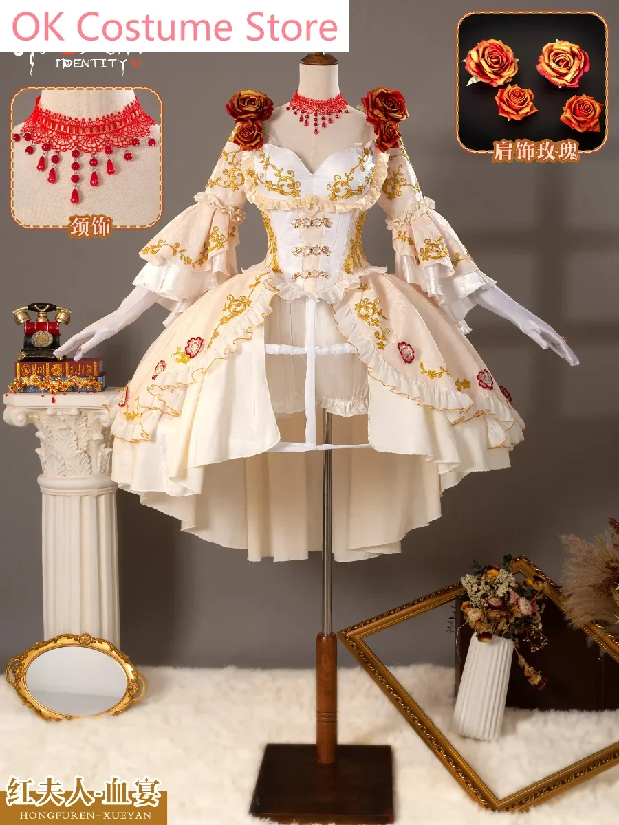 Identity V Marie Blood Feast Red Feast Dress Cosplay Costume Cos Game Anime Party Uniform Hallowen Play Role Clothes Clothing