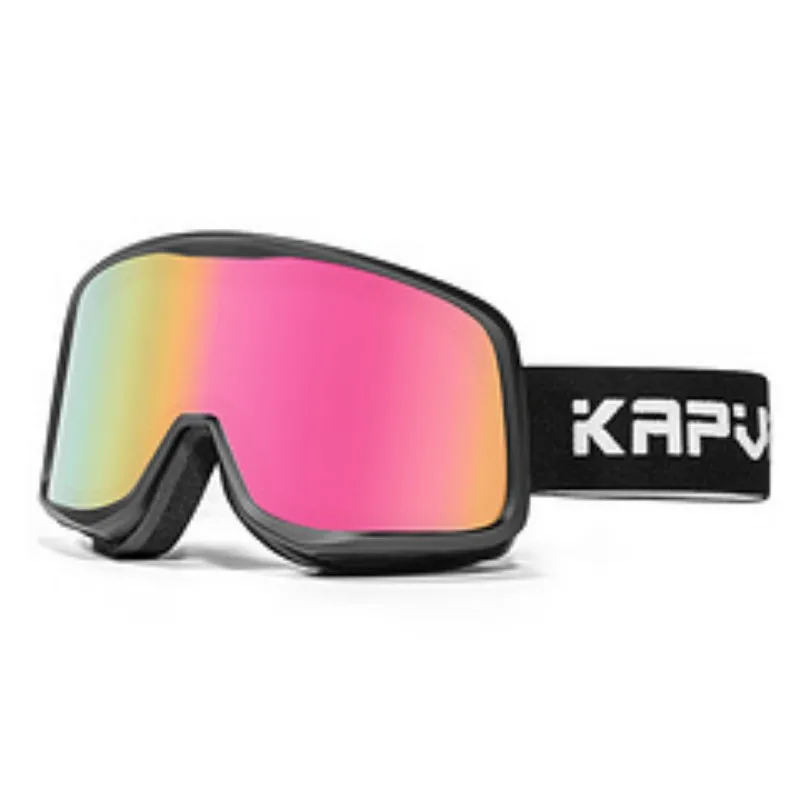 Ski goggles Kapvoe Ski Goggles Magnetic anti-fog wide field snow glasses UV400 protect women's ski goggles