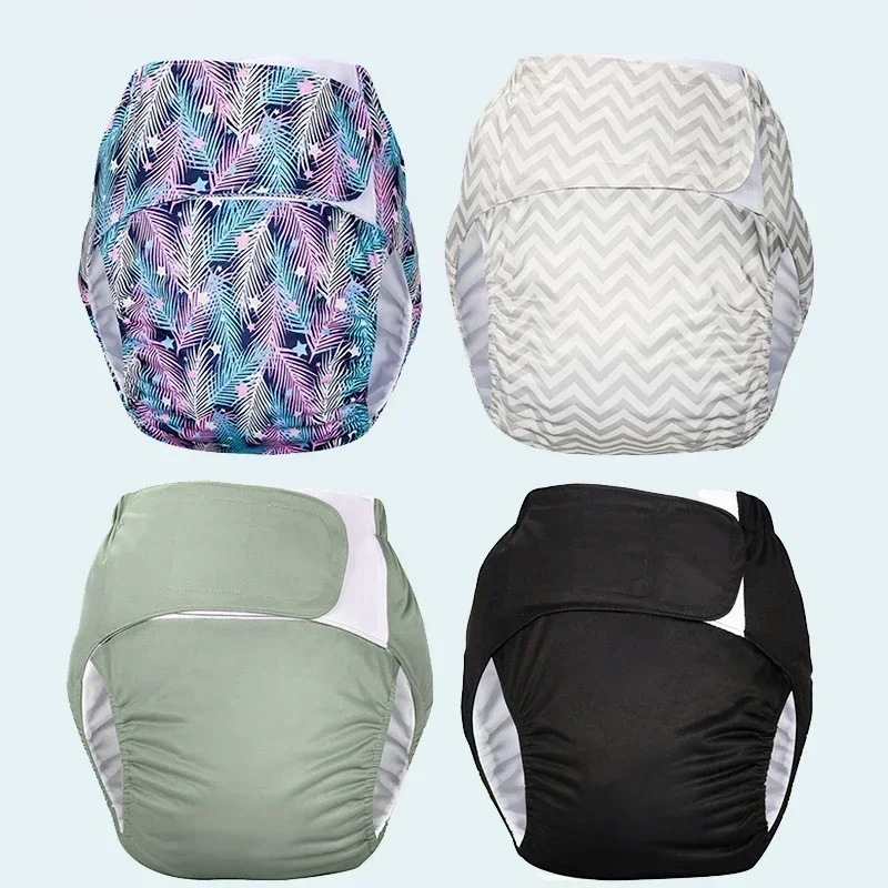 

1 шт., большой размер, многоразовые подгузники для взрослых, моющиеся тканевые штаны для недержания, для пожилых людей, мужчин и женщин, уход за пациентами