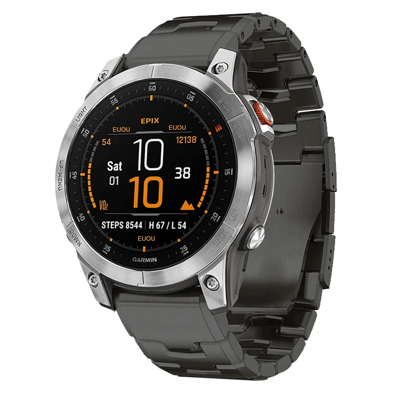 Correa de reloj de titanio QuickFit 26mm para Garmin Fenix 7X 7 6 6X Pro 5X Plus Mk2 correa de Metal 22mm Epix Gen 2 MARQ 955 D2 G1 pulsera