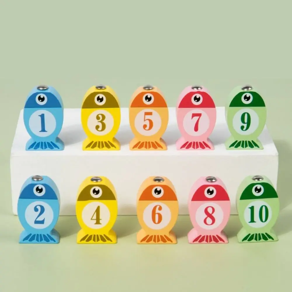 Ensemble de jeu de pêche magnétique en océan, figurine de Cognition alphanumérique, jeux de poisson, dessin animé, vie Marine, jouets de pêche magnétiques, cadeau