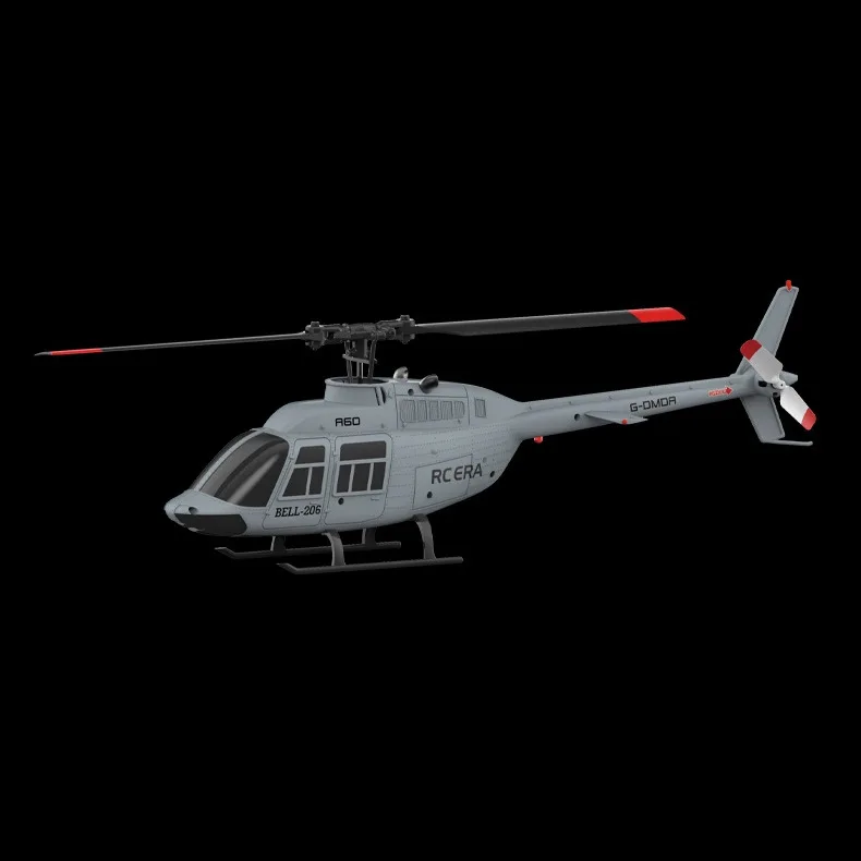 Bell 206 RC-Hubschrauber im Maßstab 1:42, ferngesteuertes Spielzeug mit 4-Kanal-Höhenhaltung, optischer Fluss, kollektiver Tonhöhe, FP-Funktionen