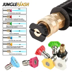 JUNGLEFLASH Druck Washer Düse Hochdruck Reiniger Quick Connect Auto Washer Spray Spitze Düse 4,0 Orifice Größe