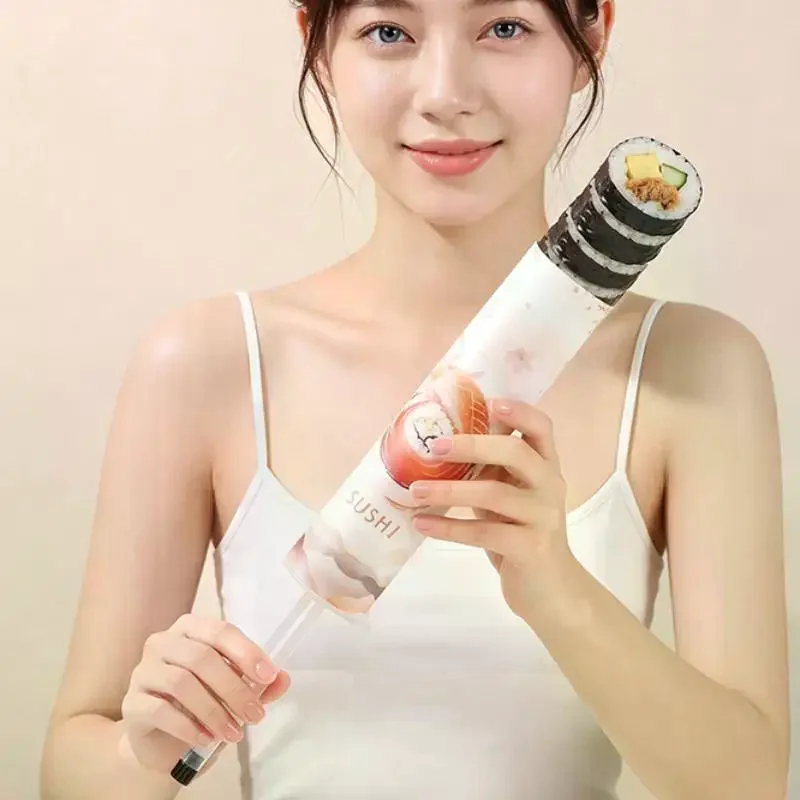 Pack Sushi: Food Grade Sushi Mold Cone Push Up Paper Bucket Package Box Round Sushi Push Box Sauce Bento