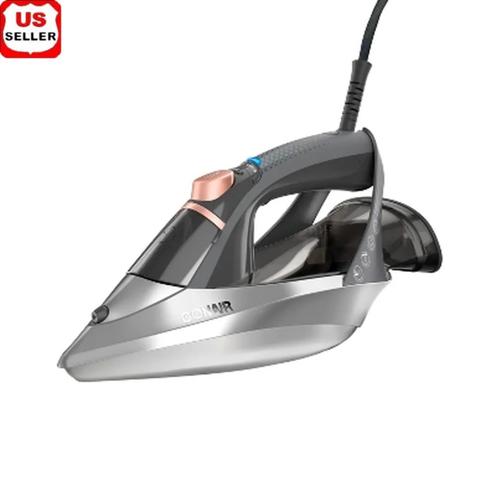 Profesjonalny parownica do ubrań, żelazko z technologią One-Temp, nieprzywierająca stopa, natychmiastowy podgrzew, turbo par, bezpieczna dla wszystkich tkanin, samooczyszczanie.
