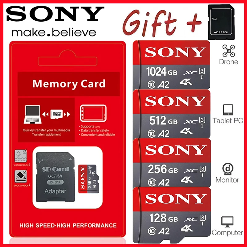 

Sony Original Product High Speed 1TB 512GB 256GB TF Card Cell Phone Flash Memory Card 128GB 64GB TF Card Memory Card Capacity