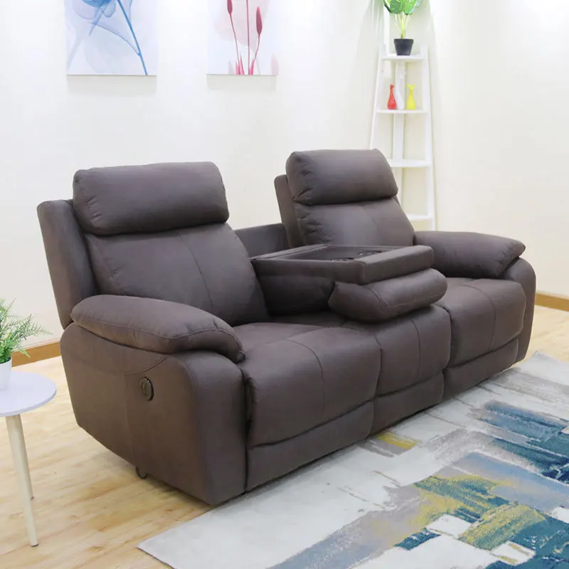 Living room furniture Small apartment Fabric three-person sofa Space capsule Detachable electric sofa