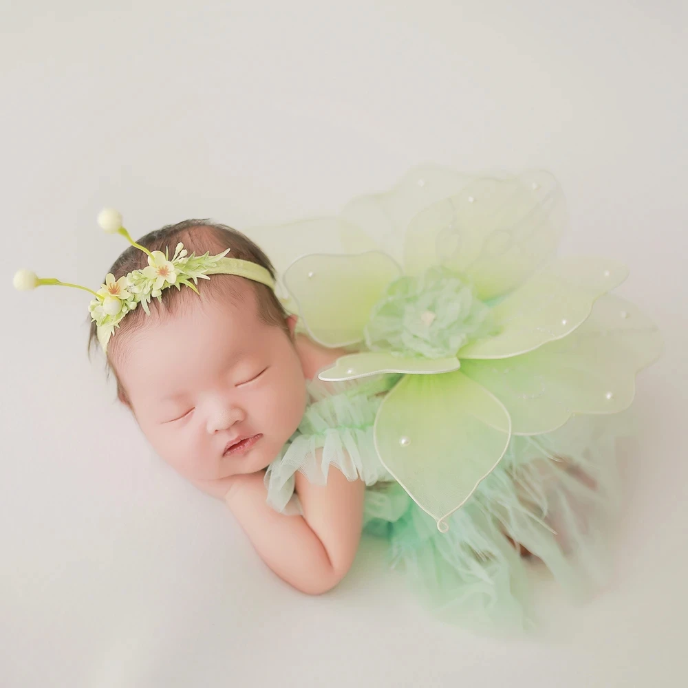 0-1 Month Baby Girl Photo Props Creative Butterfly Wings Newborn Photography Props Infant Posing Decorative Accessories