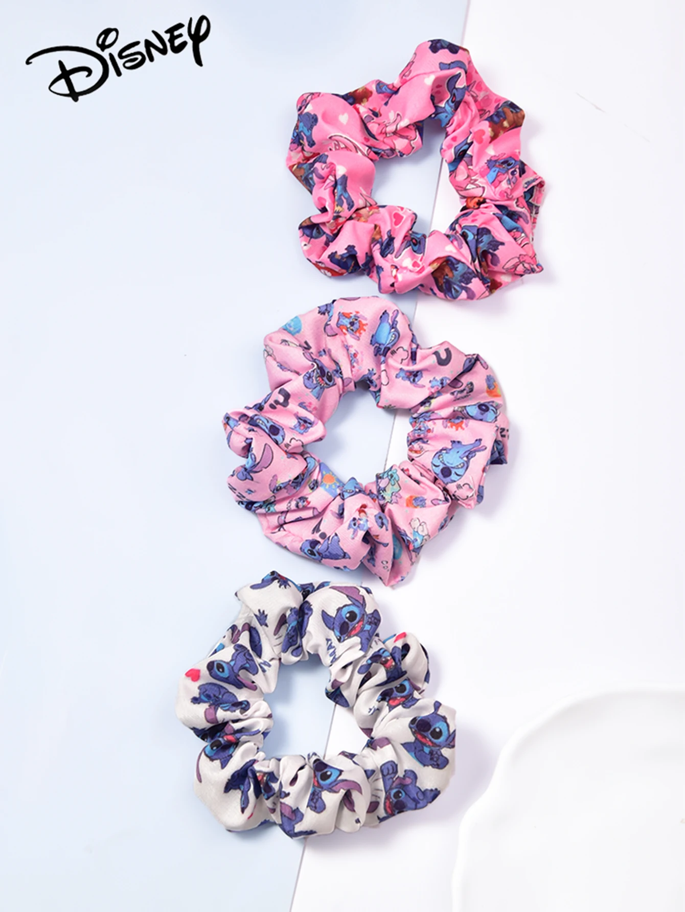 3 ربطات شعر مرنة كبيرة بطباعة رقمية من ديزني ستيتش، مثالية للحفلات، يوم العودة إلى المدرسة وكهدايا للمراهقين. #6