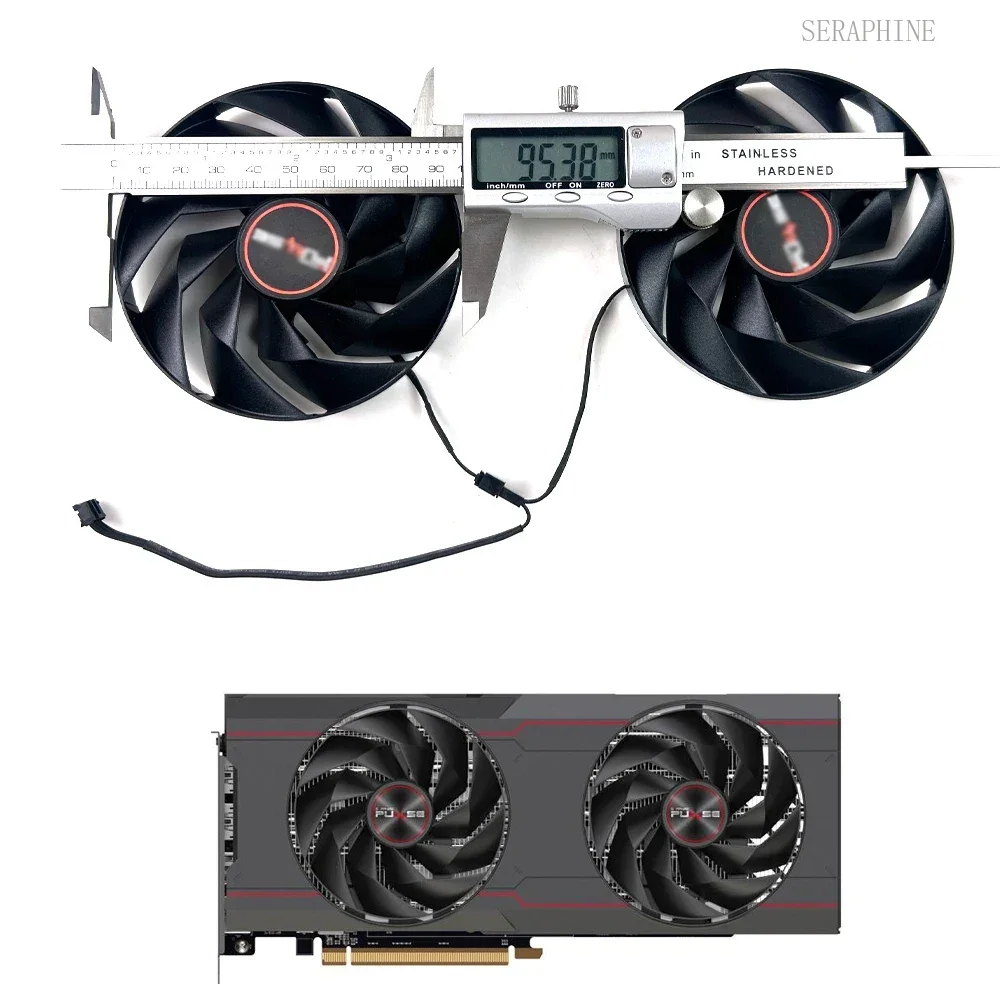 NEW Cooling Fan 95mm 4pin FD10015M12D RX6750XT GPU FAN Radeon SAPPHIRE RX7600XT 7700XT 7800XT PULSE Graphics Card Fans