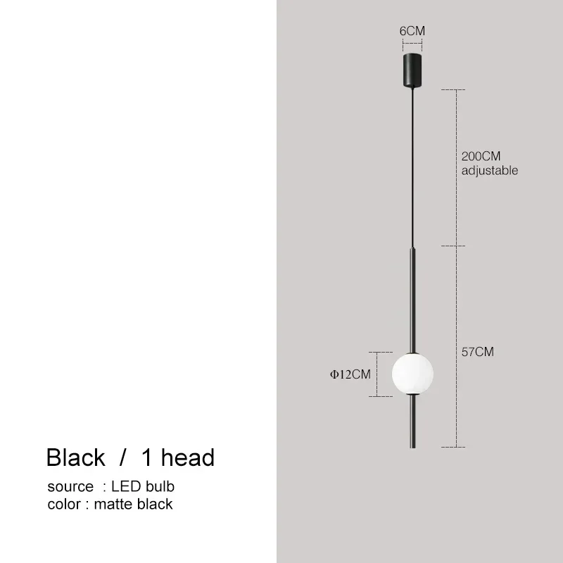 Nordic Eenvoudige Glazen Bol Hanglampen Eetkamer Slaapkamer Decor Hanglamp Restaurant Bar Suspension Kroonluchters Verlichting