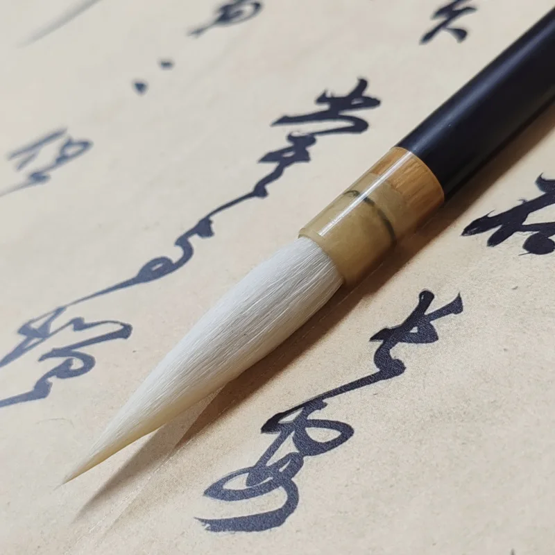 Woolen Hair Seal Script Calligraphy Brush Professional Running Cursive Script Brush Chinese Painting Character Practice Brush