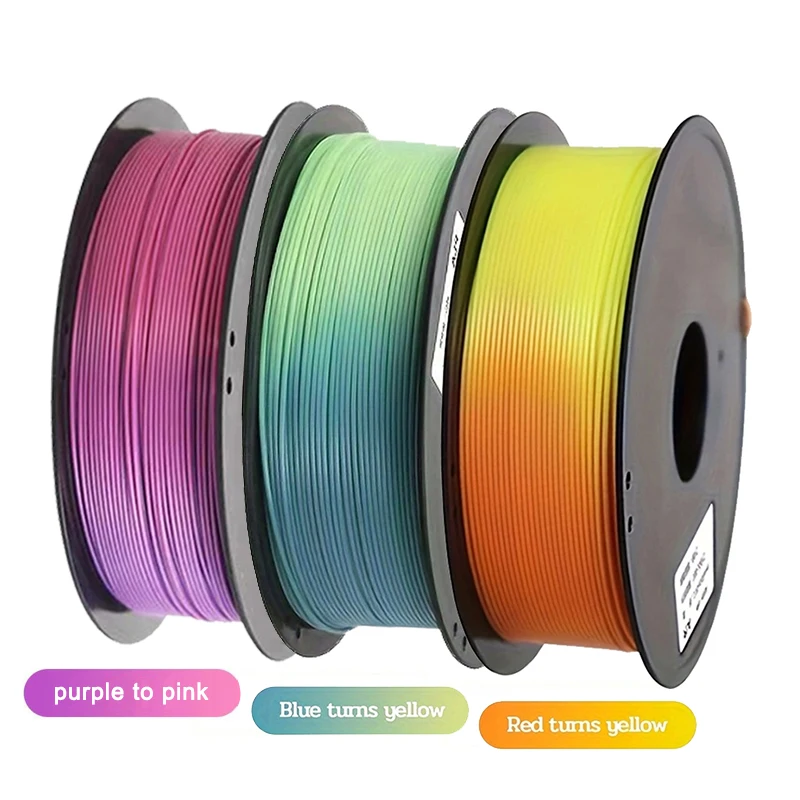 

1.75mm 3D Printer Filament PLA Purple to Pink Change Color with Temperature 3D Printing Sublimation pla Material 250g 500g 1Kg
