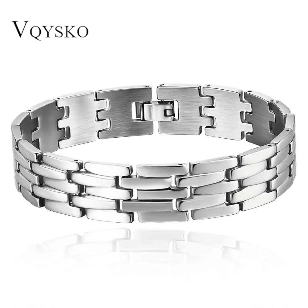 Fashion Smooth Polished Stainless Steel Watch chain Bracelet for Men Women Punk Personality Jewelry Accessories