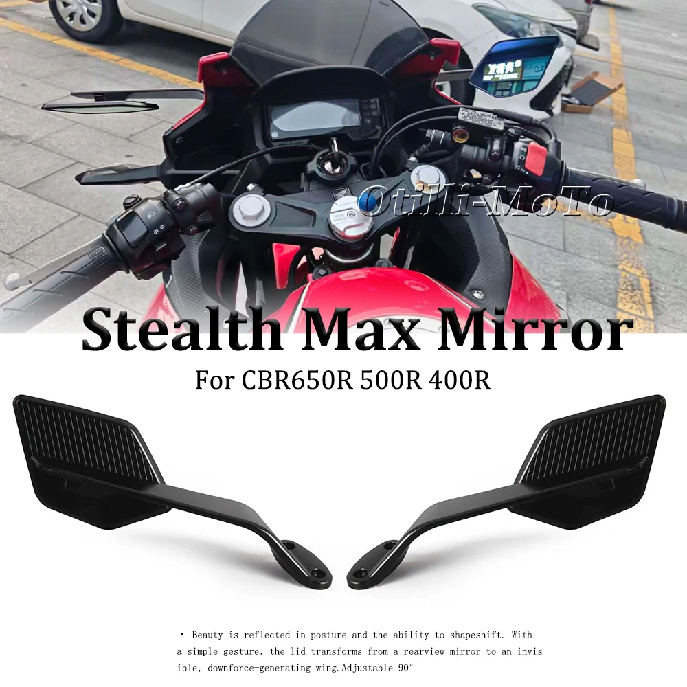 

Motorcycle New Rearview Mirror For Honda CBR 650R cbr650r CBR500R CBR 400 R 2019-2025 Aluminum Adjustable Stealth Winglet Mirror