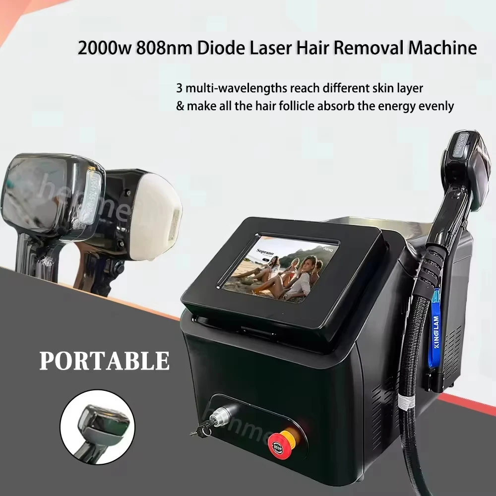 Best 4000W 3 Wavelength 808nm diode laser hair removal machine Germany bar 808nm diode hair removal laser beauty machine