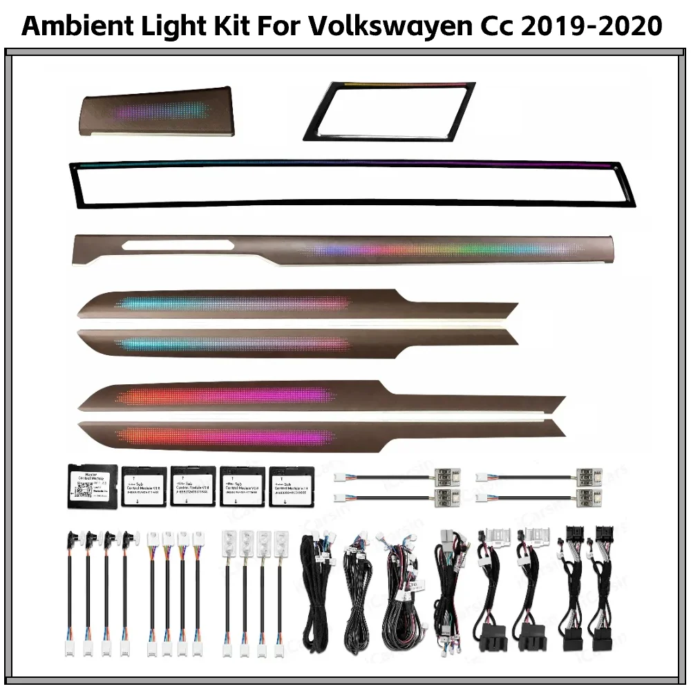 

Dynamic Carbon Wood Style Ambient Light for Volkswagen VW Arteon 2019-2020 Passat B8 Interior LED Lighting Accessories
