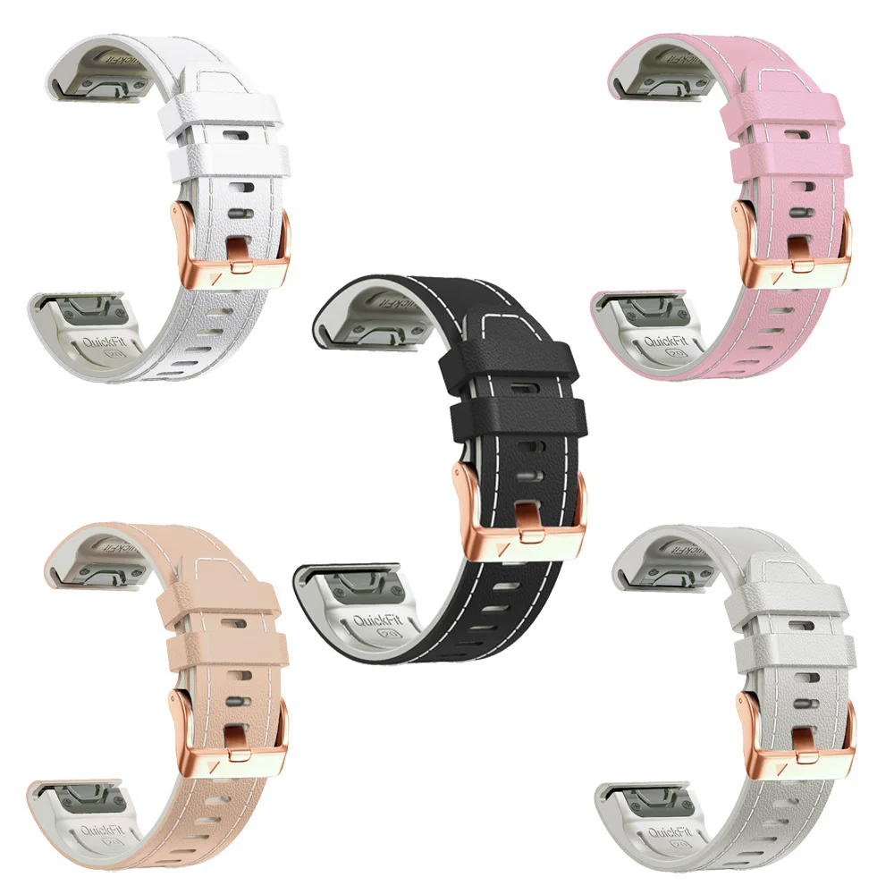 For Garmin Fenix 7S/7S Pro 6S/6S Pro 5S/5S Plus 20mm Strap For Epix Pro Gen 2 42mm Silicone Leather Bracelet Watch Band Women