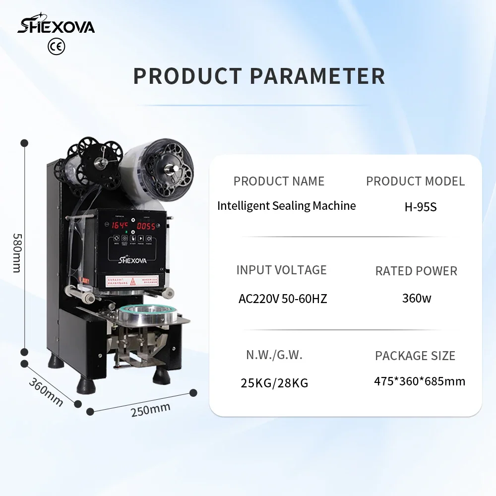 Commercial Automatic Paper Cup Sealing Machine Pearl Milk Tea Beverage Film Sealer Plastic Cup Sealing Machine