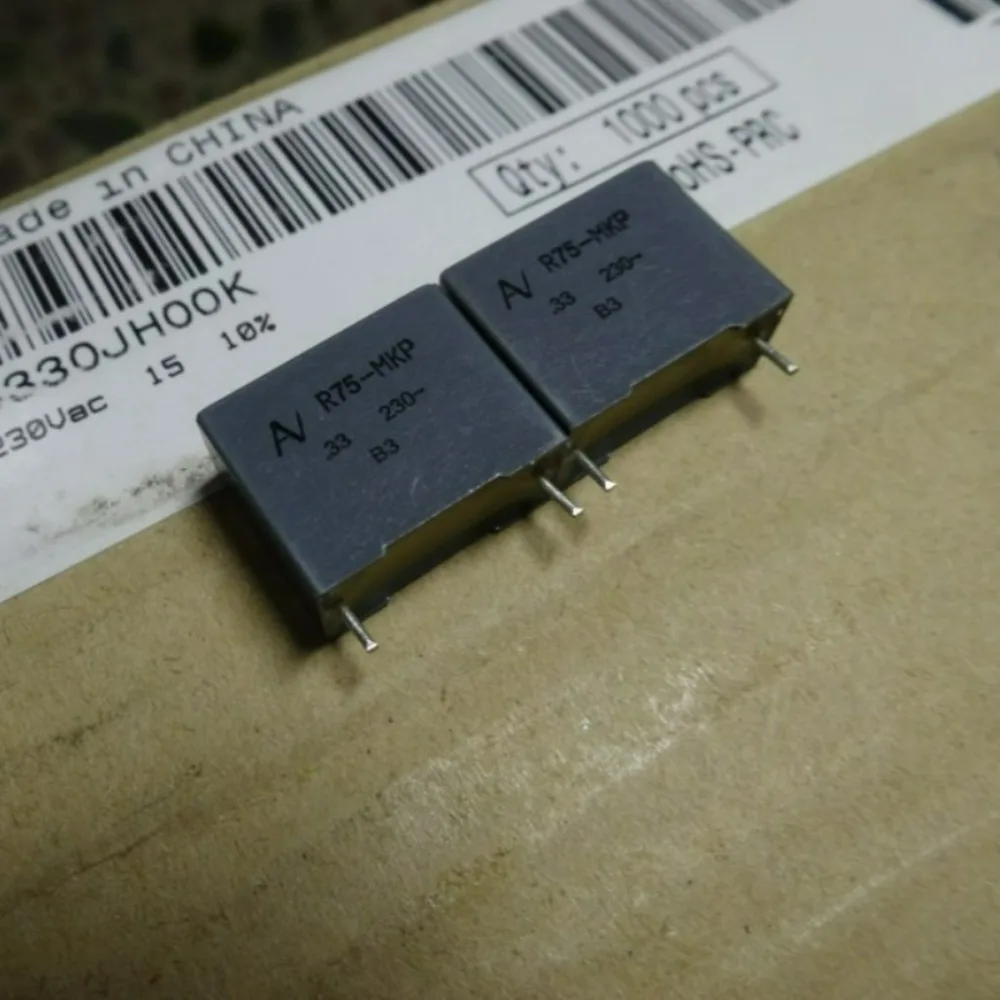 

20PCS AV R75 MKP 0.33uf/230VAC 330nf 334 New 15mm Film Capacitor