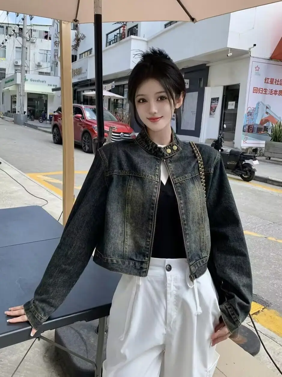 

Весенние куртки женские осенние женские костюмы университетский студенческий стиль вышивка на пуговицах спереди женские чистые простые базовые модные