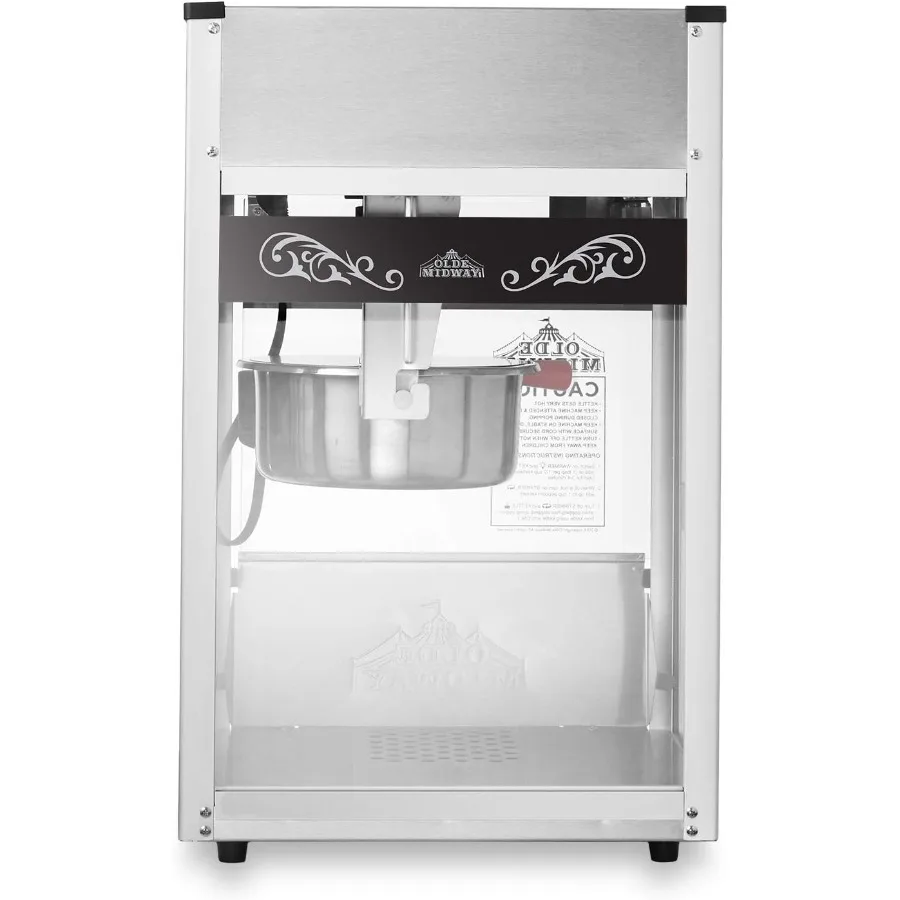 ماكينة صنع الفشار التجارية مع غلاية 8 أونصة - أسود للمناطق الغذائية والملاهي عالية الحجم #6