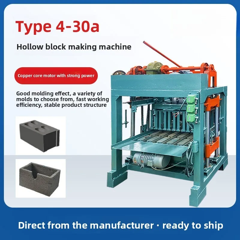 Small Semi-Automatic 4-30 Type Cement Making Non-Burning Hollow Brick Forming Machine