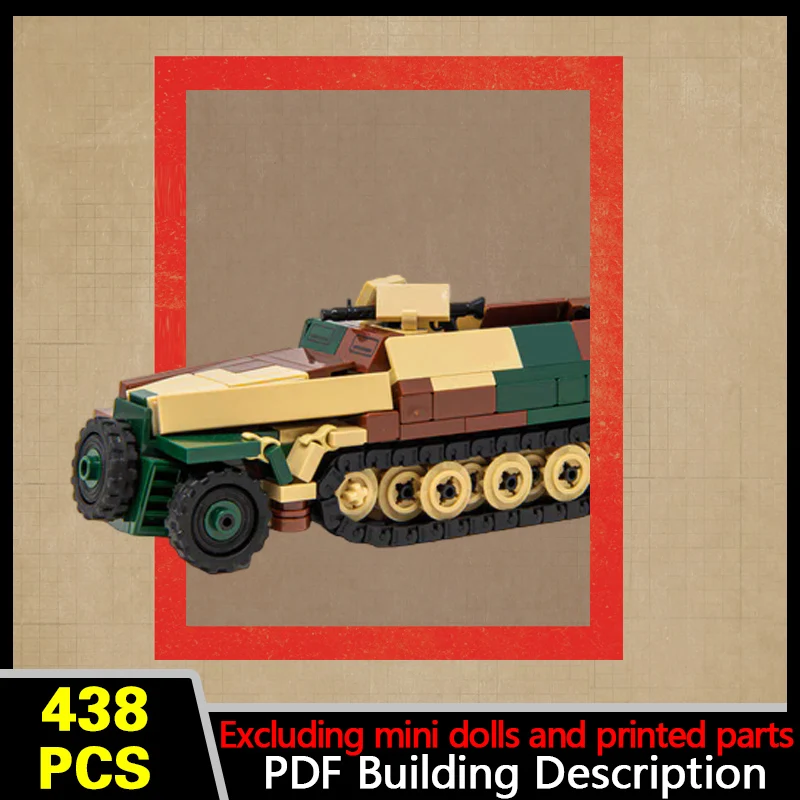 Sd.Kfz. 251 Ausf. D Personnel Car Model MOC Building Bricks War Equipment Modular Technology Gifts Holiday Assemble Children Toy