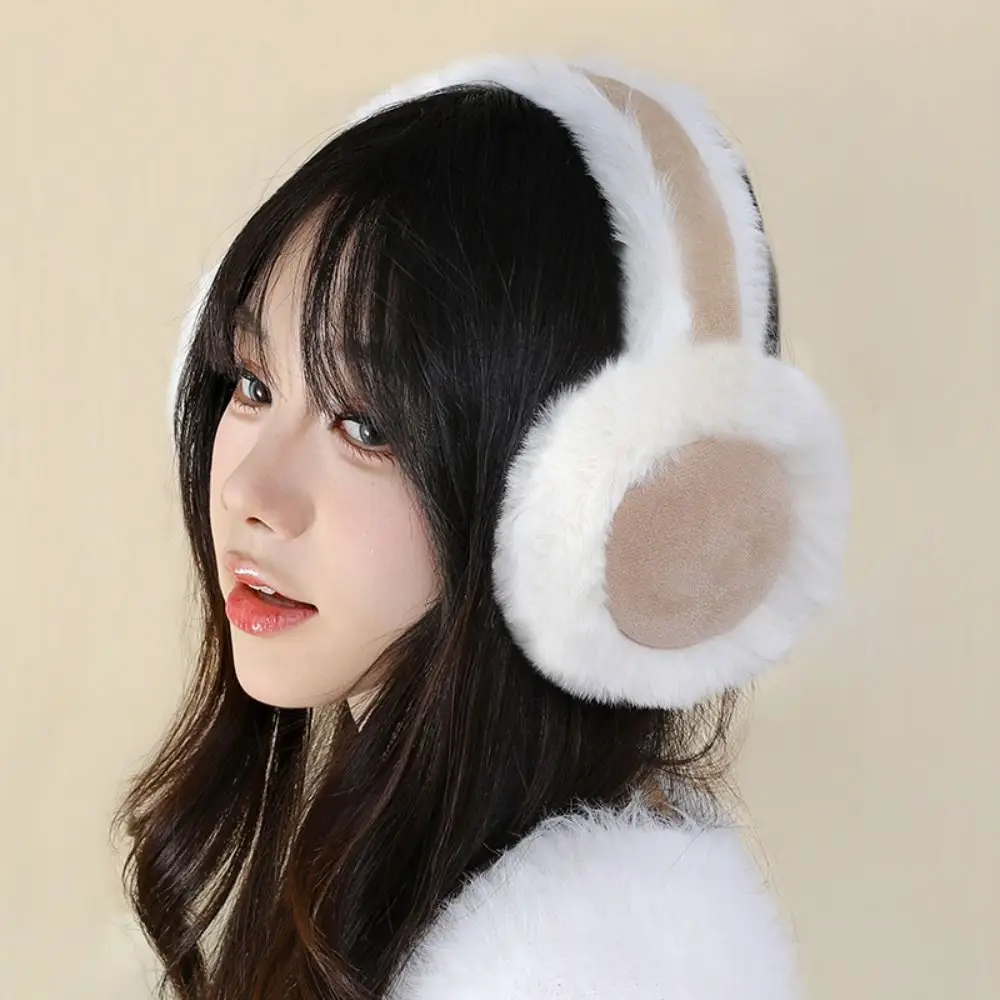 Fashion Warm Plush Earmuffs Soft Suede Ear Protectors Foldable Earflaps Cold Protection Antifreeze Ear Cover Outdoor