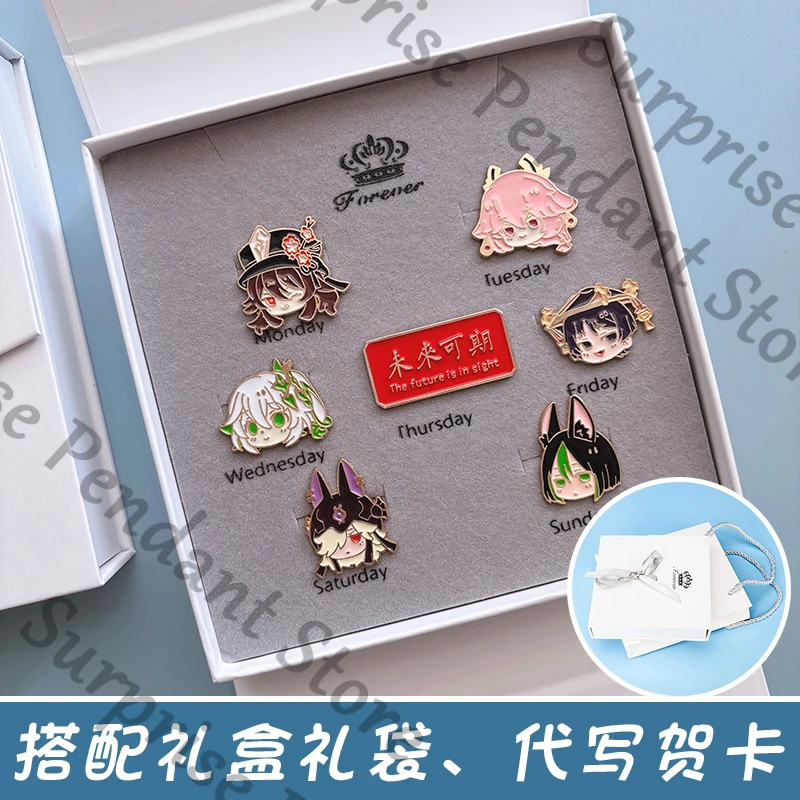 Genshin Impact Game Ambitus Yae Miko 시리즈 펜던트 배지 수제 모델 테마 선물 상자 높은 외관 수준