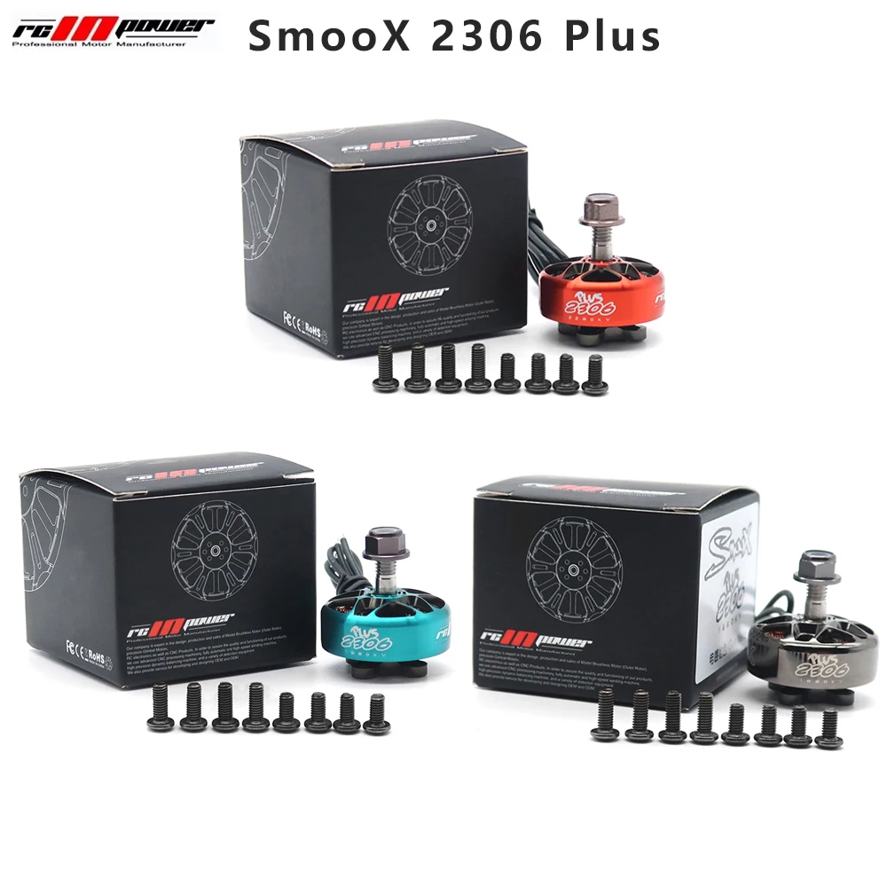 RCINPOWER SmooX 2306 Plus 1350KV 1880KV 6S 2280KV 2580KV 4S Brushless Motor for RC FPV Freestyle Long Range Drones