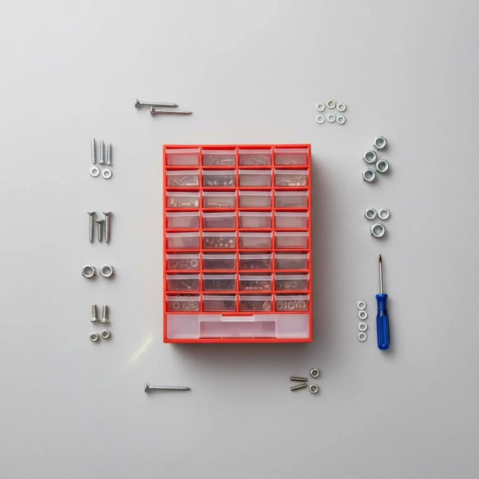 

33 Pieces Plastic Parts Organizer Long-Lasting PP Material Plastic Small Parts Organizer Hardware and Craft Storage Drawers