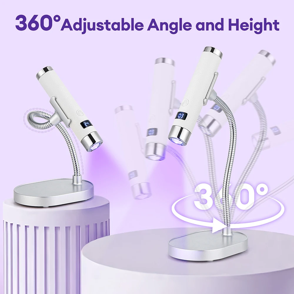 Handheld UV-nagellamp 2-in-1 nageldroger Draadloos UV-licht Nagellampdroger Nageluitharding Alle gellak Manicurelamp Nail Art Tool