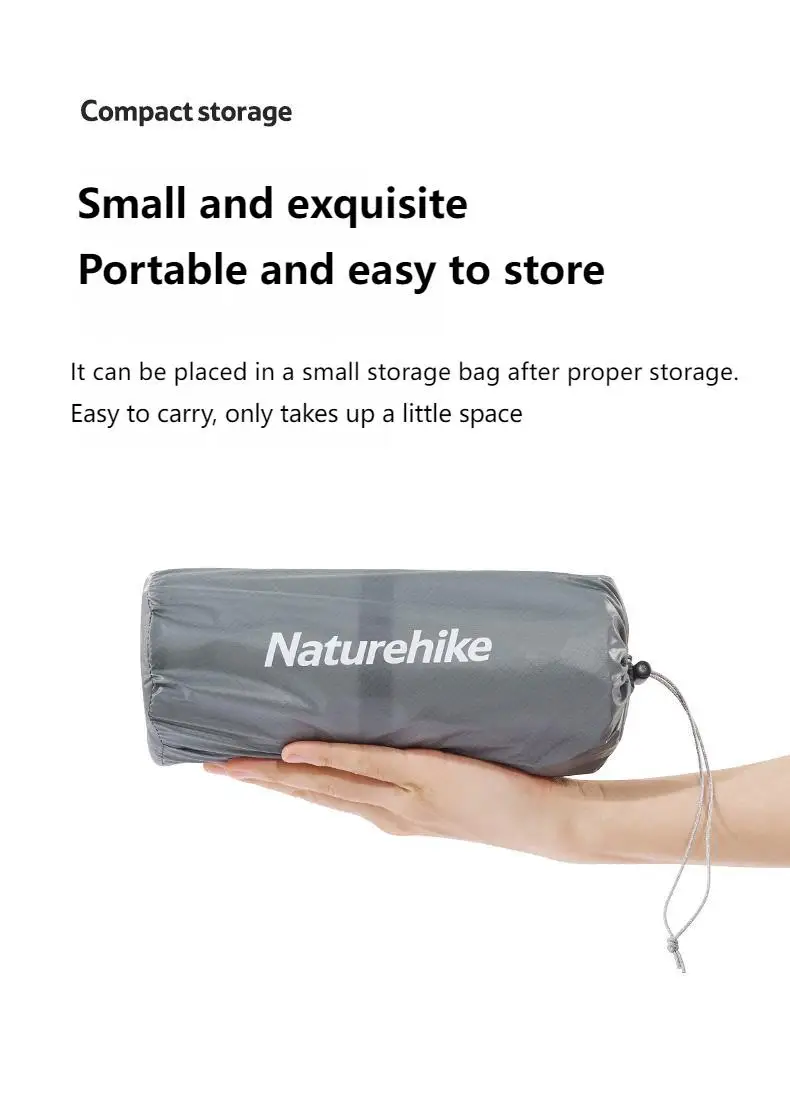 Naturehike Tuye Serie Ultraleichte Aufblasbare Matte mit Hohem R-Wert Luftkissen Quadratisch/Mumienschlafsack für Outdoor Camping Wandern Schlafunterlage – Detail 15