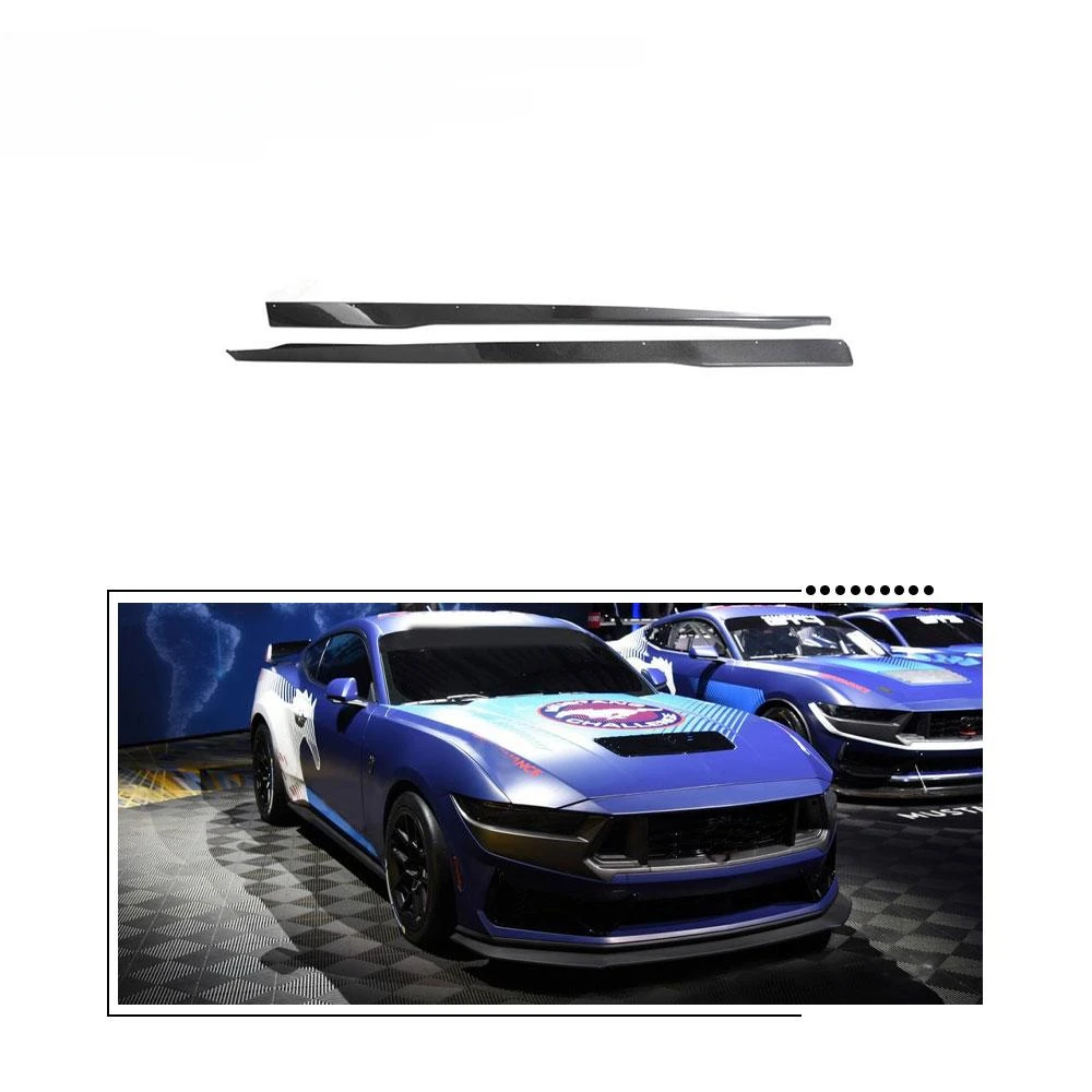 Carbon Fiber Side Skirts for 2024 Ford Mustang Dark Horse