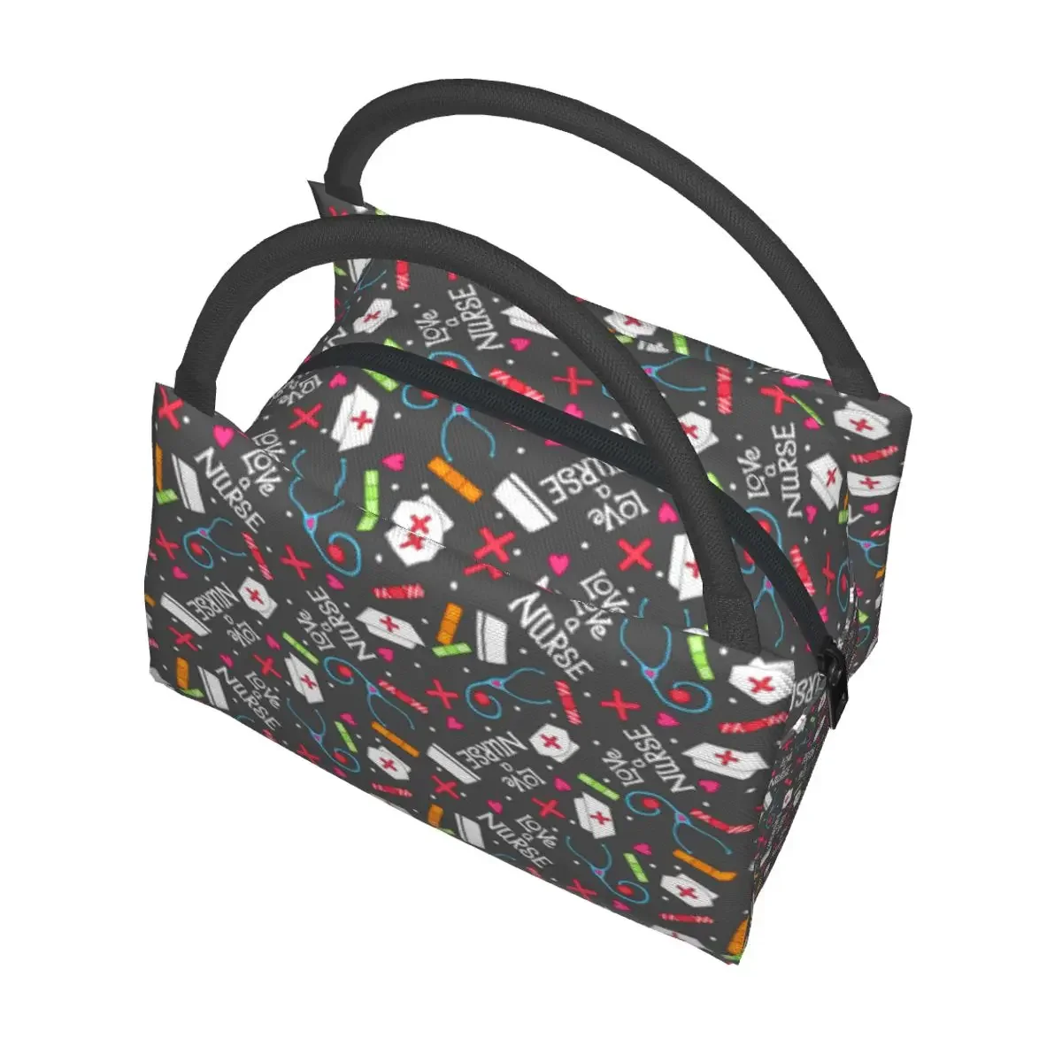 NOISYDESIGNS Bento Nurse Bag Insulated Travel Lunch Bags Women Nurse Print Food Warm Bag for Work Picnic Cooler Box Totes