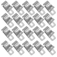20pcs Stainless Steel Cable Clips 10Mm Rope Light Mounting Clips Wire Holders For Wall Ethernet Coax Cord Management Clamp U