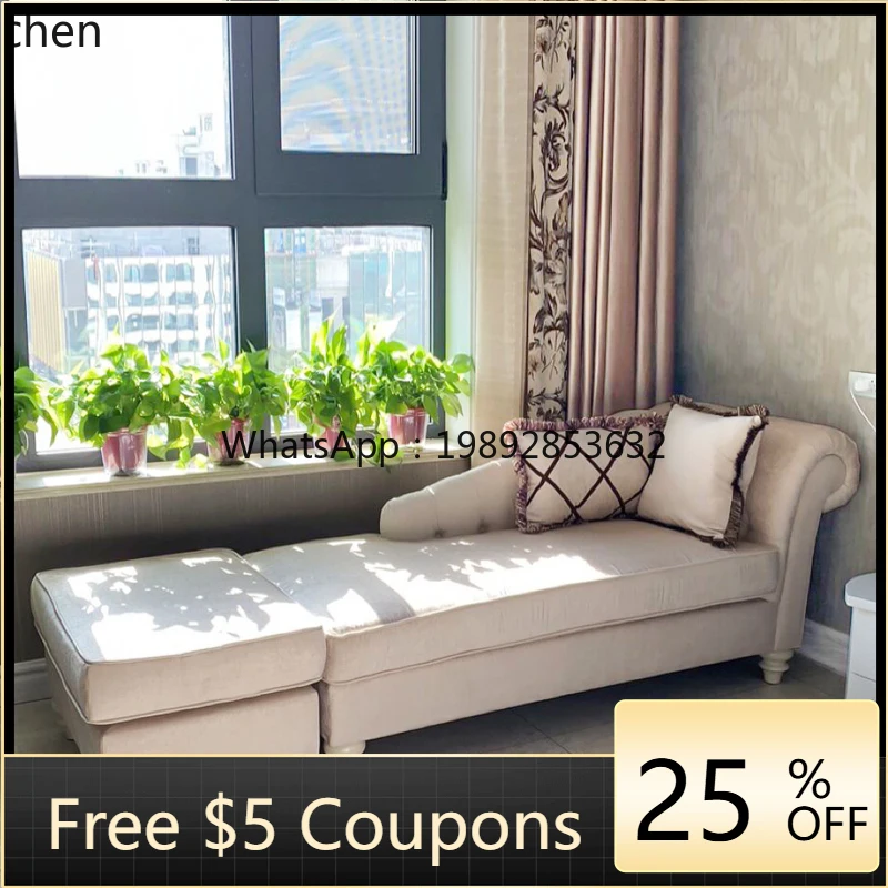 AB  small apartment bedroom chaise longue sofa removable and washable balcony leisure recliner lazy sofa